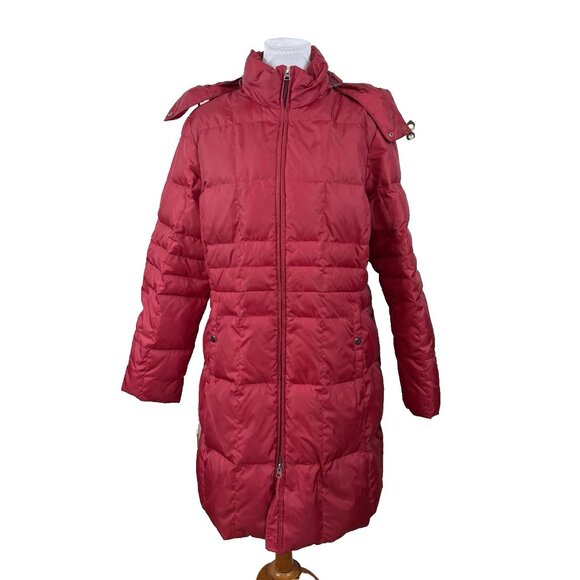 Eddie Bauer Women's Hooded Jacket Red Goose Down Parka Womens XXL 2X Gorp Winter - Picture 1 of 10
